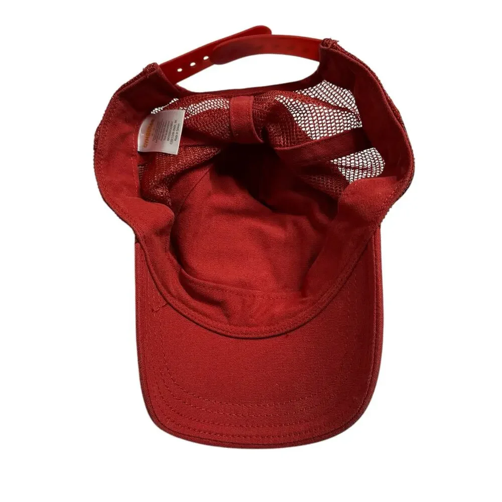 GYMBOREE Explorer Bear Mountain Cap Baseball Hat Mesh Adjustable Red Blue 3-4